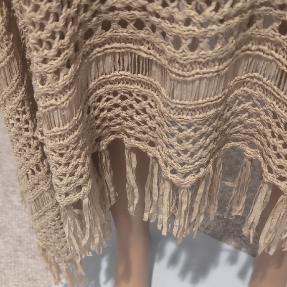 Chico's Tan Asymmetrical High-Low Maxi Skirt Resort Wear - Picture 5 of 9